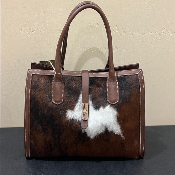Cavalcanti Handbags - Cavalcanti Collection | Italian Hair On Cowhide Leather Tote Bag